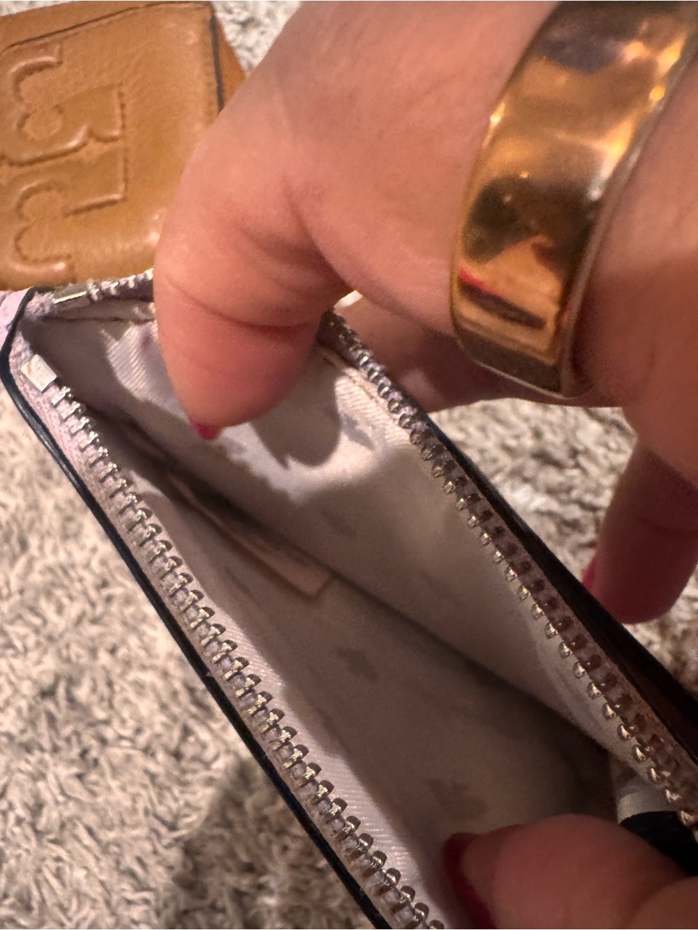 kate spade Light Pink Zip Card Wallet with Key Ring - Picture 3 of 3